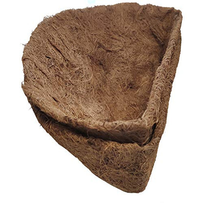 2PCS Half Round Replacement Coco Liner for Hanging Basket Wall Flower Basket Half Circle Wall Planter Coconut Fiber Plant Basket Liner for Garden Planter Flower Pot (16 inch) - size: 16 inch