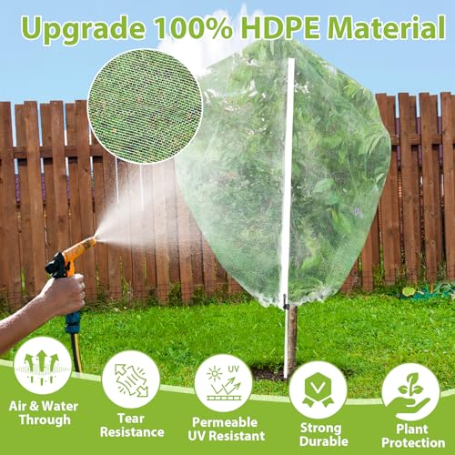 Large Fruit Tree Netting, 10X10FT Insect Garden Net, Zipper, Drawstring - size: 10*10FT