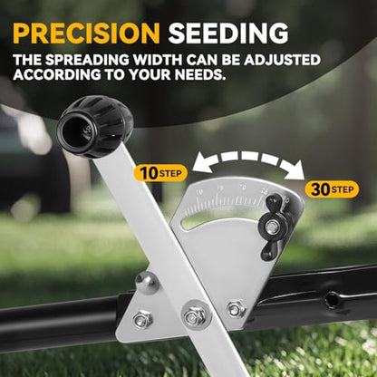 Auto Dynasty Walk-Behind Broadcast Spreader, 125LBS Capacity Fertilizer Spreader for Salt, Ice Melt, Grass Seed, Lawn and Garden Seeder, Black - color: Black (125LBS)