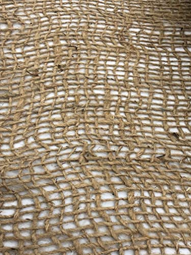 AK Trading CO. Jute Erosion Control, Soil Saver Mesh Blanket - 48" Wide x 75 Yard Roll (225 feet Long) - 900 Sq. Ft. Coverage - size: 75 Yards