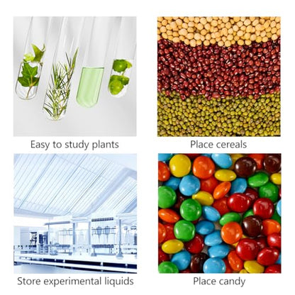 20Pcs Test Tubes for Plants Propagation Tubes with Brush, Propagation Station Tubes 20ml Plastic Test Tubes for Hydroponic Plants, Flowers, Home Office Wall Decor (12 cm) - size: Plastic