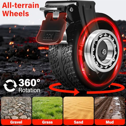 Collapsible Wagons Carts Foldable, 500LBS Heavy Duty Wagon Cart Foldable - color: Red