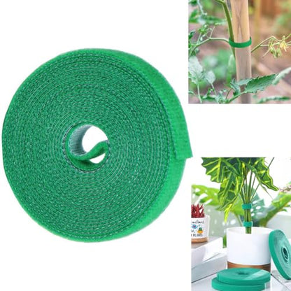 32.8 Feet Green Garden Tape Plant Ties for Climbing Plants 1/2'' Wide Gardening Plant Ties Strap to Support Plants, Reusable Plant Tape Garden Ties for Vines, Tomatoes(32.8feet) - size: 32.8ft
