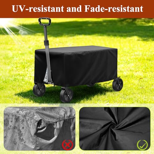 TheElves Wagon Rain Cover for Gorilla Carts 5 Cu Ft VEVOR 7 Cu Ft Dump Cart - size: 38x26x20 inch