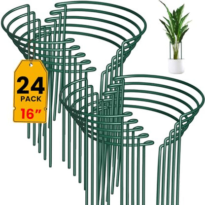 DoubleFill 24 Pcs Peony Cages and Supports Snake Plant Support Stakes