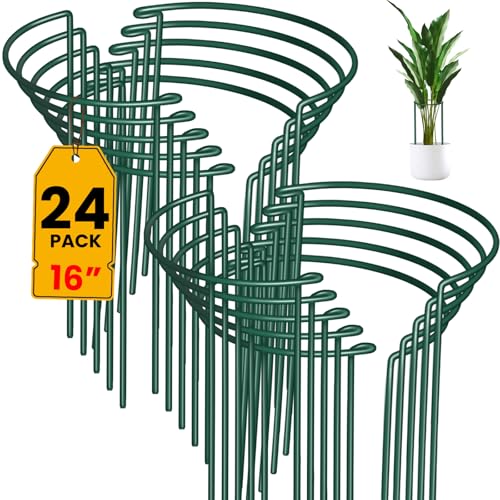 DoubleFill 24 Pcs Peony Cages and Supports Snake Plant Support Stakes