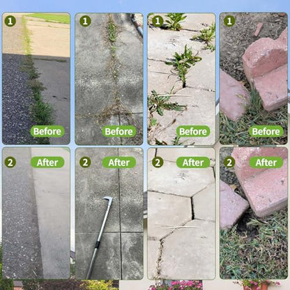 Weed Puller Crack Long Handle, Adjustable for Stand Up Height Garden Tools Patio Sidewalk Driveway