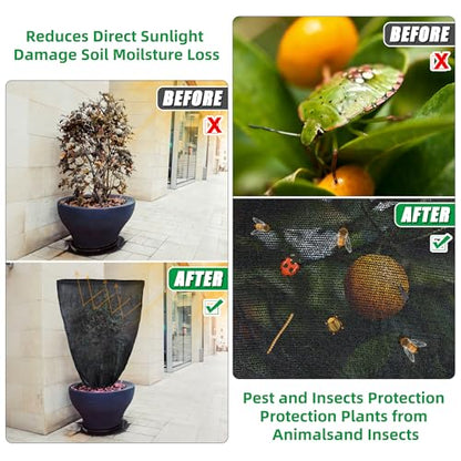 2 Pcs Garden Plant Shade Cover Shade for Plants Shade Cover for Plants - size: 5.91 x 3.94 Ft