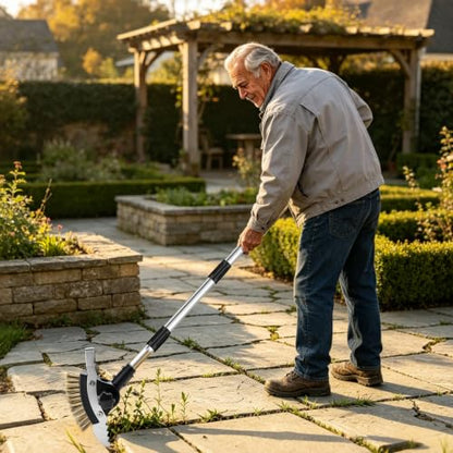 Crack Weeder Tool，3-in-1 Crevice Cleaning Tool with Adjustable Long Handle