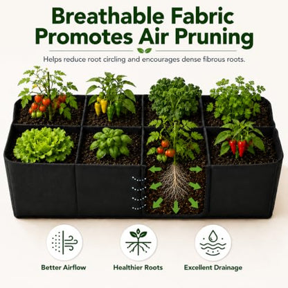 Gardzen 2 Pack Fabric Raised Garden Beds - size: 3Feet x 6Feet
