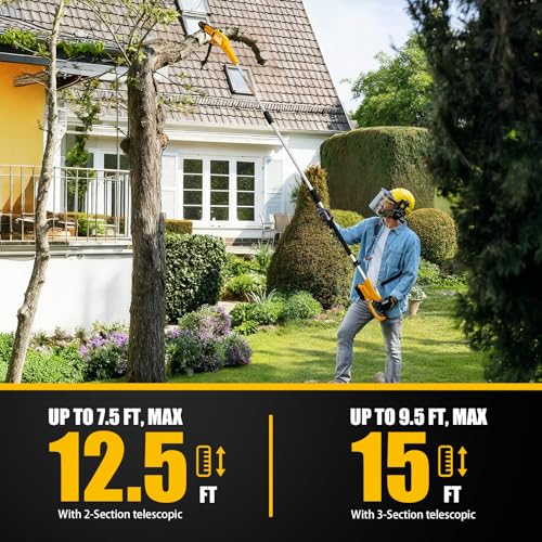 8-Inch Cordless Pole Saw for DeWALT 20V MAX Battery (Bare Tool)