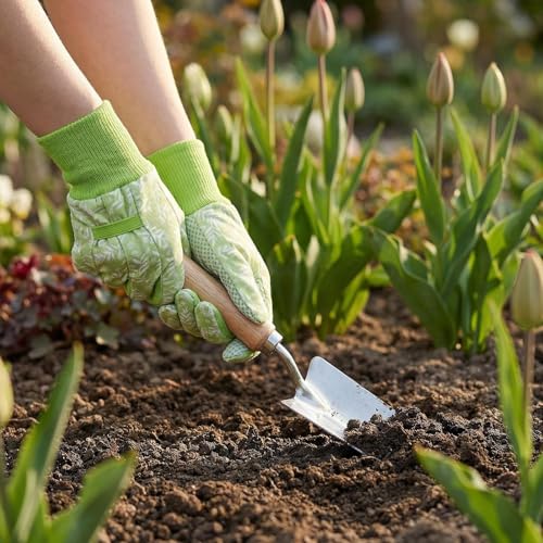 Women's Gardening Gloves Weeding and Thorn Resistant Work Gloves for Digging Planting Pruning Raking-Grown - color: Green-2