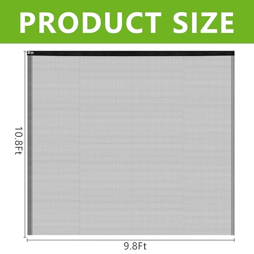 10.8 x 9.8 Ft Black Large Fruit Tree Netting with Zipper and Drawstring, Breathable Mesh Garden Bird Netting Plant Cover, Insect Bird Barrier Net Mesh for Protect Fruits Plants from Squirrel Bugs - size: 10.8 x 9.8 Ft