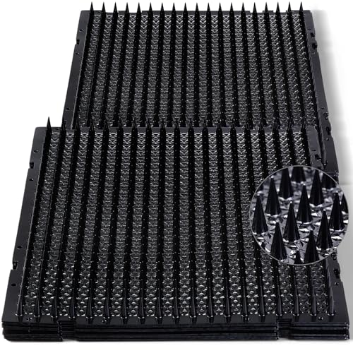 Nuanchu 16 Pack Cat Mat with Spikes, Pet Deterrent Outdoor, Black - color: Black