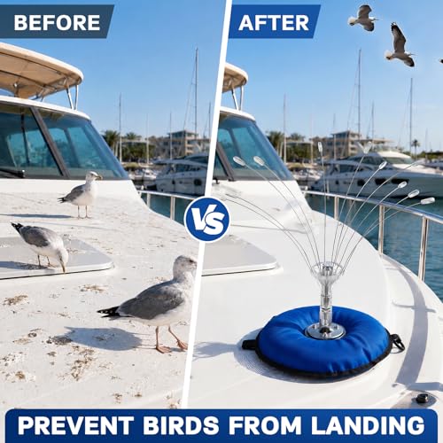 Buzzlett 2 Ft Bird Deterrent for Boats with PVC Base - size: 2 Feet