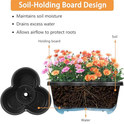 VECELO 7 Tier Vertical Garden Planter, Self Watering Stackable Planters with Wheels for Strawberries, Herbs, Flowers, Vegetables, Black - color: Black, size: 7 Tier
