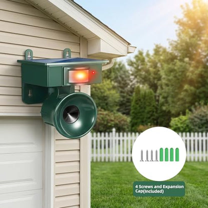 2026 Solar Bird Repellent Devices Outdoor Ultrasonic Bird Repeller Deterrents for Outside,Woodpecker Deterrent for House,USB Charging & Waterproof Pigeon Goose Bird Scare Away Garden Patio Orchard