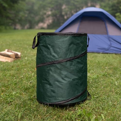 Wakeman Pop Up Outdoor Trash Can, Green, 46 Gallon - color: Green, size: 46-Gallon