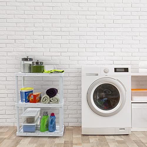 Gracious Living Knect-A-Shelf 3 Shelf Solid Light Duty Storage Unit, White - color: 3 Shelf - White, size: 1 Pack