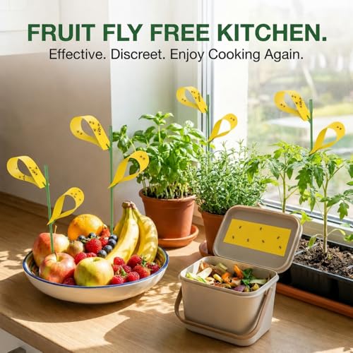 Qualirey 150 Pcs Yellow Sticky Houseplant Traps Gnat Stakes Indoor - color: Yellow