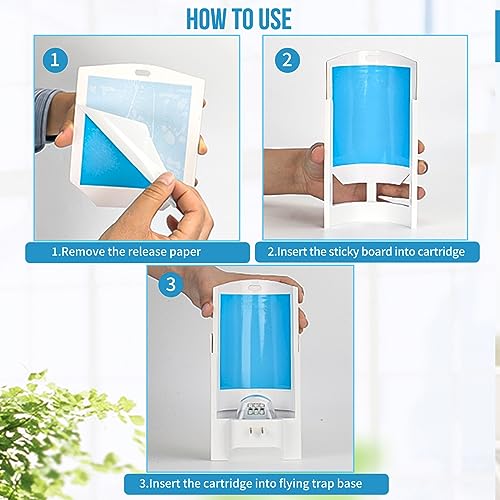 OSVDO Trap Refills, Flying Insect Trap Refill Kit NO Device - 4 Pcs Glue Cards, Each Glue Card Lasts up to 65-Day or Until Full Flying Insect Trap (4 x Refills) - size: 4 x Refills