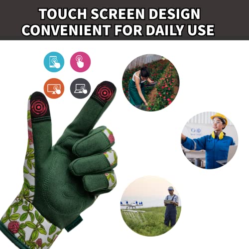 Cute Pattern Gardening Gloves,Thornproof Garden Glove,Gardener Gift - color: 1 Pair Per Pack-green, size: Medium