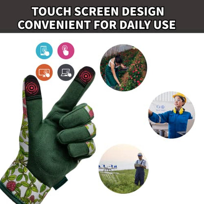 Cute Pattern Gardening Gloves,Thornproof Garden Glove,Gardener Gift - color: 1 Pair Per Pack-green, size: Medium