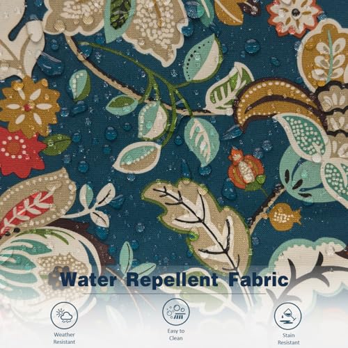 Outdoor 16x16 Inch Throw Pillow Covers Set of 2, All Weather Square Pillow Cases, Patio Cushion Pillow of Home Furniture Use, Peacock Blue - color: Peacock Blue, size: 16" x 16" (Pack of 2)