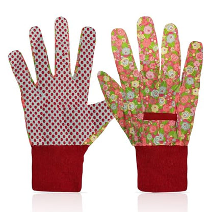Women's Gardening Gloves Weeding and Thorn Resistant Work Gloves for Digging Planting Pruning Raking-Grown - color: Red