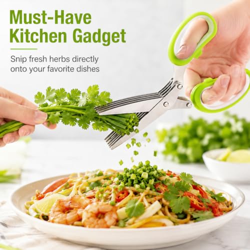 Herb Scissors, Kitchen Shears for Lettuce, Cilantro, Green Onion & Parsley
