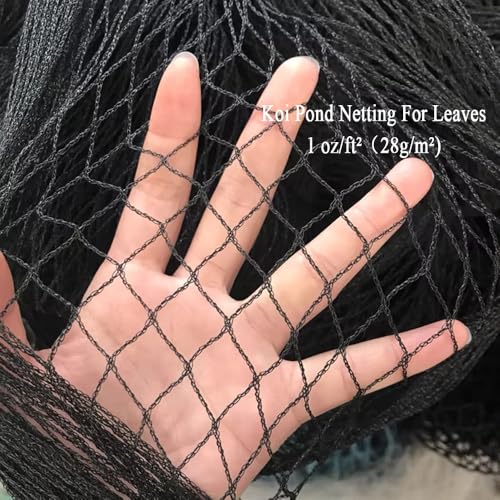 Pond Netting 30x30 Ft, 1/2 in Woven Fine Mesh Leaf Net - size: 30x30 FT