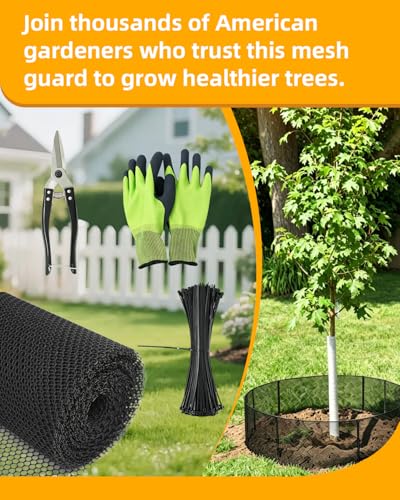 16" x 55.3ft Plastic Chicken Wire Tree Protectors Black HDPE Mesh Fencing - size: 55.3FT