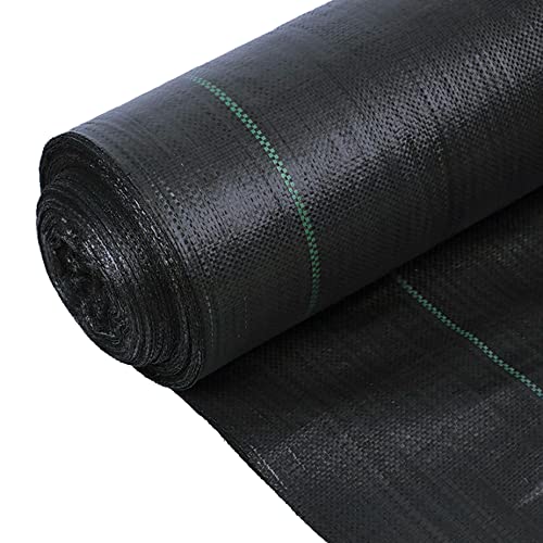 HOSTIC Garden Weed Barrier Fabric Multi Size Heavy Duty Landscape Weed Blocking Plastic Roll Cloth 3FTx100FT