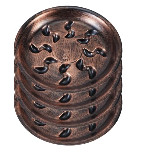 4 Pack Heavy Duty Antique Bronze Plant Saucer Sturdy Pot Tray Plant Drip Trays Drip Trays for pots,Plant Water Catcher Tray,Flower Pot Saucer Water Drainage Tray Floor Protector (10 INCH) - size: 4PK 10 inch Bronze