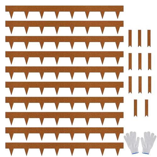 Worth Garden 10-Pack 4.5"x40" Metal Landscape Edging 33' Landscaping Border - color: Powder-Coated Rust