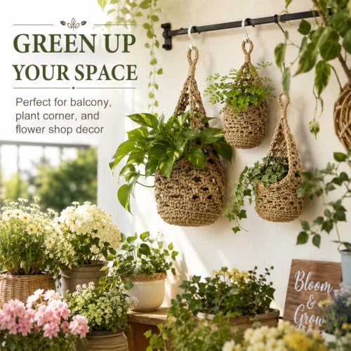 3Pcs Hanging Planters for Indoor Plants, Macrame Plant Hanger, Home Decor