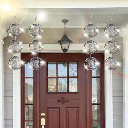 CHONOVO 12 Discs 4 Set Bird Deterrents for Outside, Dog Wind Spinner - size: Labrador (12 Discs 4 Pcs)