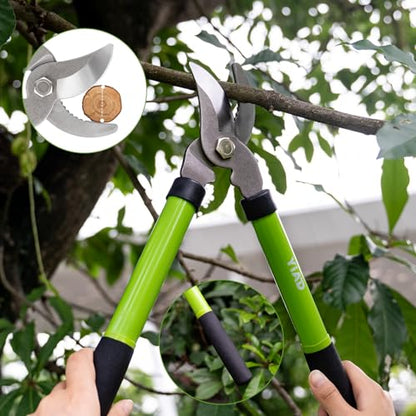 YIAD High Carbon Steel Pruning Shears Loppers Set, Bypass Garden Clipper - style: Traditional