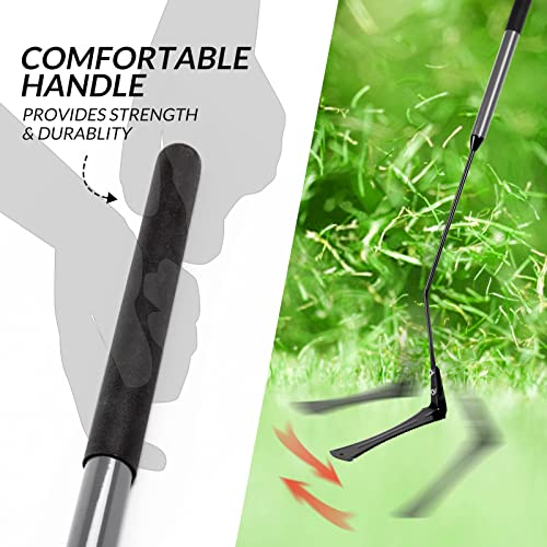Walensee 39in Serrated Steel Scythe, Grass Whip for Tall Grass & Weeds - size: 39-Inch