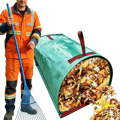 72-Gallon Large Yard Waste Bags, Large Yard Dustpan-Type Lawn and Leaf Bags, Reusable Garden Bags for Leaves, Debris, Grass, Clippings, Lawn Trash