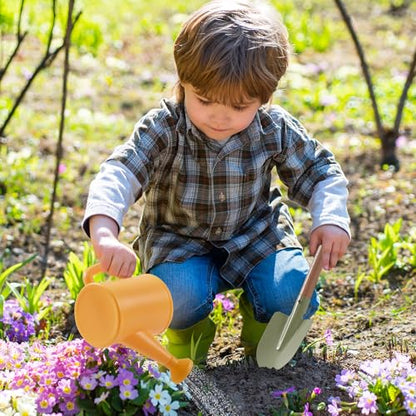 ROBOTIME Kids Gardening Tools, 17 PCS Toddler Gardening Set, Children's Gardening Tools, Metal Kids Gardening Set All in One Kit, Gardening Tools for Kids Outdoor Toys Gift for Boys and Girls - color: Green