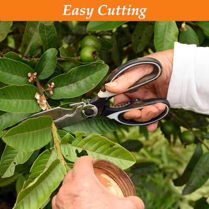 BSADIY 2 Pcs Multifunctional Garden Shears Flower Scissors