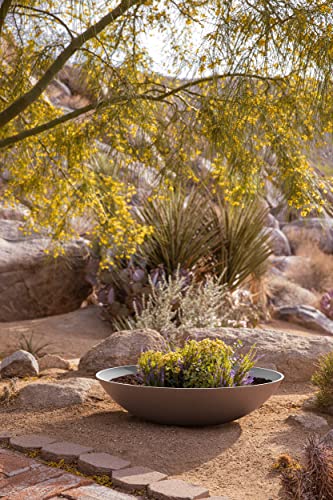 Veradek Mason Series Lane Bowl - Large Outdoor Bowl Planter - color: Gray, size: 8"H x 32"DIA