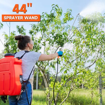 All Metal 44 Inches Replacement Sprayer Wand, Garden Hose Watering Wand with 3/4'' Brass Connector, 1/4" & 3/8" Brass Barb for Most Sprayer Hoses, Built-in Stainless Steel & 2 Hose Clamps - style: All Metal 44'' Sprayer Wand