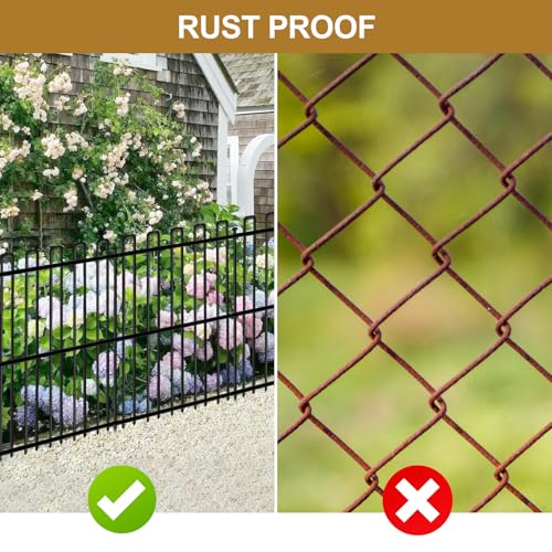 25 Panels No Dig Animal Barrier Fence, 32in(H) x 49ft(L) Garden Edging Border Fencing, Rustproof Metal Stakes Decorative Garden Fence, Dog Digging Defense Fencing Barrier for Outdoor, Yard, Patio - size: 25 Panels, 32in(H) x 49ft(L)