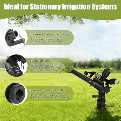 360 Rotating Irrigation Sprinkler Plastic Thread for Farm Garden Watering