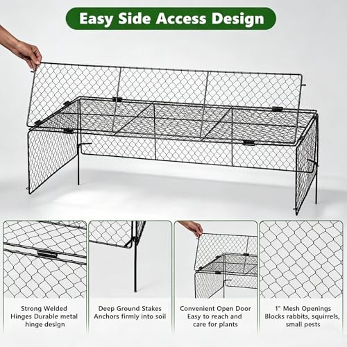 Chicken Wire Crop Cage, Heavy Duty Plant Protector for Raised Garden Bed
