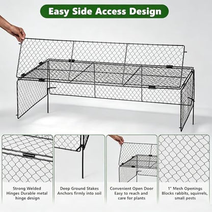 Chicken Wire Crop Cage, Heavy Duty Plant Protector for Raised Garden Bed