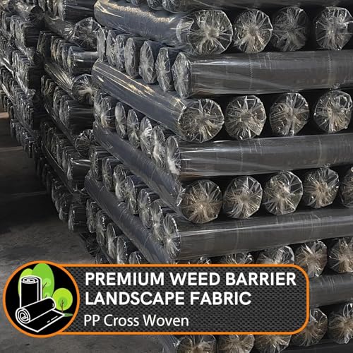 LAVEVE Heavy Duty Weed Barrier Landscape Fabric 3FT x 50FT - size: 3×50FT