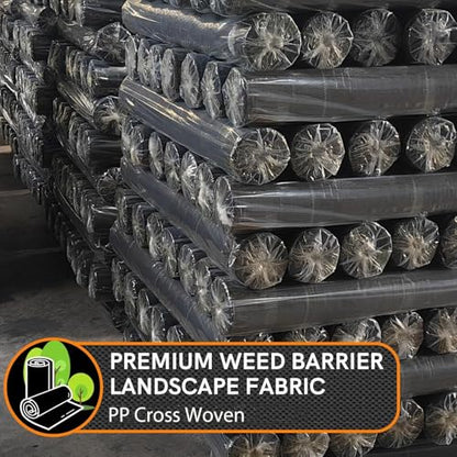 LAVEVE Heavy Duty Weed Barrier Landscape Fabric 3FT x 50FT - size: 3×50FT